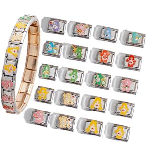 Pulsera de dijes Care Bears de acero inoxidable, modular, unisex, regalo, joyería, diseño de dibujos animados, accesorio de moda DIY - Product Image 4