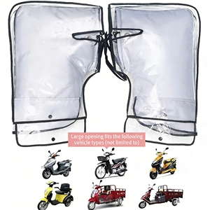 Copertura della maniglia della bici elettrica della motocicletta con la copertura della maniglia del triciclo della moto della trave curva e della spessa di peluche invernale - Product Image 1