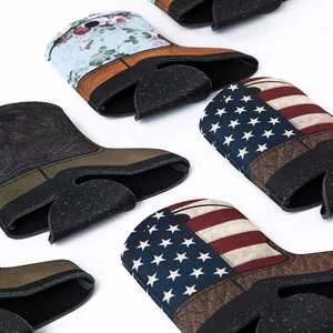 Neoprene Flat Boot Shoes Shaped Beer Coolie Drink Beer <b>Bottle</b> Cooler Holder Sleeve with Custom Logo - Product Image 2