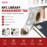 Étiquettes RFID HF 13,56 MHz ISO14443A pour la gestion des bibliothèques, autocollants passifs pour livres de bibliothèque