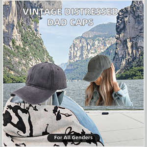 หมวกแก๊ปทรงคลาสสิคแบบปรับได้ สายรัดด้านหลัง ผ้าฝ้ายฟอกสไตล์วินเทจ สำหรับผู้ชายและผู้หญิง เหมาะสำหรับใส่เล่นกีฬา - Product Image 2