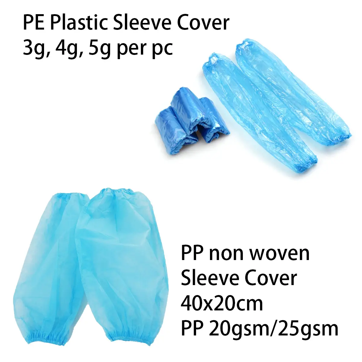 Пластиковый одноразовый синий PE/CPE прозрачный рукав крышка ldpe водонепроницаемый чехол для рук