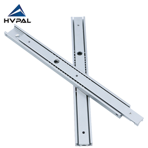 알루미늄 볼 베어링 <span class=keywords><strong>2</strong></span> 섹션 서랍 슬라이드 20 mm 높이 사용 가구 캐비닛 슬라이더 주방 텔레스코픽 서랍 슬라이드 레일 - Product Image 2