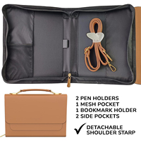 Grand sac à main de luxe en cuir PU pour cadeau chrétien Sac d'église marron pour étui biblique Sac de couverture biblique pour femmes Sac biblique en cuir