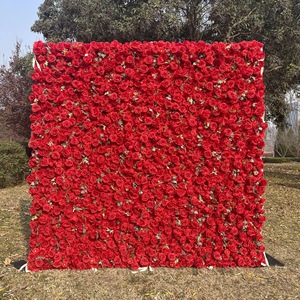 Muro de Flores Artificiales Atemporal de 8 pies x 8 pies, Decoración de Fondo para Cabina de Fotos en Ceremonias de Boda - Product Image 1