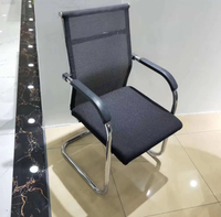 Chaise de visite en maille, ergonomique et confortable, en métal, pour réunion de bureau, vente en gros, haute qualité