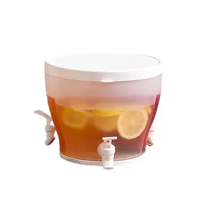 Bouilloire rotative avec robinet pour réfrigérateur thé aux fruits seau d'eau froide à trois compartiments seau froid de grande capacité