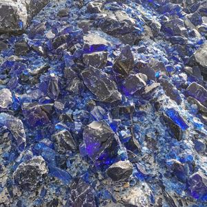 สีธรรมชาติ หินแก้วหักขนาดใหญ่ หินแก้วสีน้ําเงินเข้ม - Product Image 3