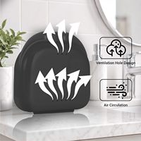 Boîte de rangement orthodontique pour protège-dents avec trous d'aération, fine, pour protège-dents anti-grincement