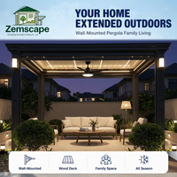 Pergola motorisée en aluminium avec toit à lames orientables imperméable pour hôtel, restaurant, cour, commerce, protection solaire extérieure