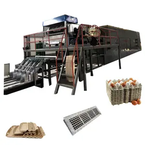 200KW 380V Paper Egg Tray Machine With Automatic Stacking , Collection And Manual Packing System