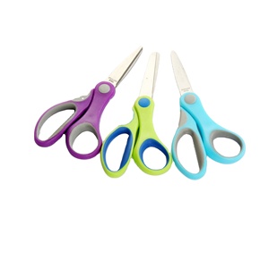 5 "cao su xử lý thép không gỉ lưỡi trường an toàn trẻ em kéo nhựa đa năng tùy chỉnh sinh viên kéo - Product Image 4