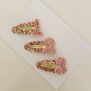 Accesorios para el Cabello de Acrílico para Fiestas de 1er, 2do y 3er Cumpleaños, Pinzas para el Cabello con Diseño de Princesa Brillante, Lazos para el Cabello con Diseño de Dibujos Animados - Product Image 6