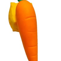 Jumbo Carrot, jouet à presser en silicone souple, anti-stress et de décompression, en forme de fruit simulé, pour adultes, emballage en sachet plastique, lot de 30 pièces