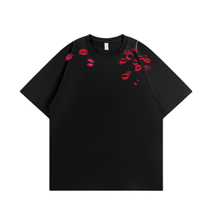 เสื้อยืดคอกลมแขนสั้นทรงหลวมสำหรับผู้ชาย ผ้าฝ้าย 100% ระบายอากาศได้ดี เป็นมิตรกับสิ่งแวดล้อม ป้องกันรอยยับ และแห้งเร็ว - Product Image 1