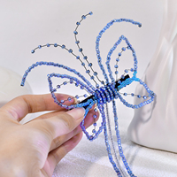 YouLaPan – pince à cheveux de mariage pour femmes, accessoires de cheveux faits à la main avec perles tissées, pompon papillon, pour banquet et danse, YXA190