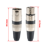 Connecteur XLR 3 broches mâle-femelle économique avec 5 anneaux de codage couleur – Prise microphone XLR en gros pour câble audio OEM