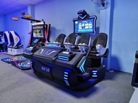 Simulateur de Mouvement Électronique 4 Joueurs Vaisseau Spatial des Ténèbres Réalité Virtuelle Course Full Motion Flight Game Machine For Game Center