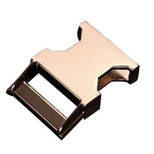 Boucle à dégagement latéral en alliage de zinc 25 mm, durable pour sacs, couleur unie or rose - Product Image 3