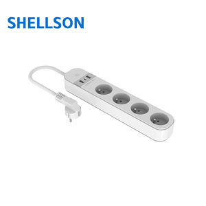 Venta al por mayor <span class=keywords><strong>de</strong></span> fábrica, <span class=keywords><strong>precio</strong></span> competitivo, extensión <span class=keywords><strong>de</strong></span> 4 salidas, toma <span class=keywords><strong>de</strong></span> corriente <span class=keywords><strong>de</strong></span> pared con puertos Usb, enchufes FR con medición - Product Image 1