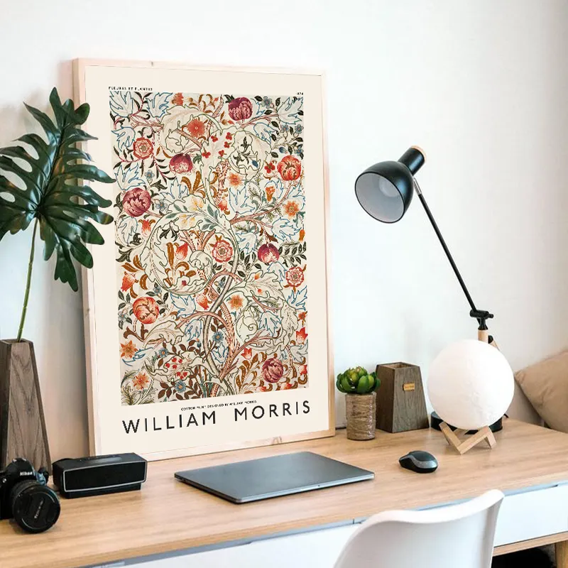 William Morris Aesthetic Posters Framed Wall Art Canvas Painting Accept Custom Designs and Frame
