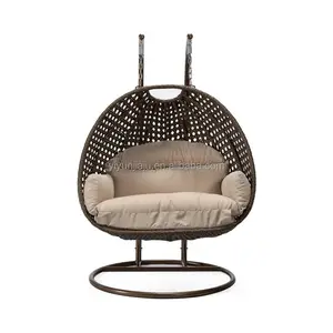 Hot Sale Modern Egg Shape Hanging Swing Chair With Stand Cushions For Indoor And Outdoor Patio Garden Furniture