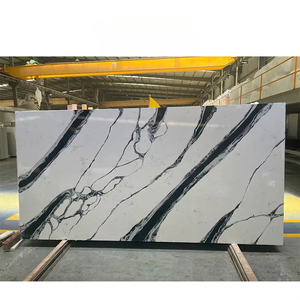 Piedra de Cuarzo Artificial Panda White, Losa Grande, Diseño Moderno con Modelo 3D para Pared de Fondo - Product Image 4