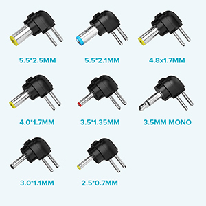 Adaptador Universal de Corriente Alterna/Corriente Directa de 12 W, Cargador de Energía con Conmutación, C5, 6 Enchufes de Adaptador Seleccionables, Nuevo, Conectores de 8 Puntas - Product Image 6