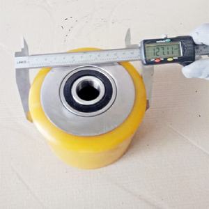 Ruedas de Rodillo de Carga de Poliuretano Duro PUR de Larga Duración, 127x93 mm / 5x3.62 Pulgadas, para Montacargas JUNGHEINRICH, Número de Pieza 51368735 - Product Image 2