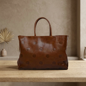 Bolso de Mano Casual de Cuero Genuino de Primera Calidad para Mujer, Hecho a Mano, con Cierre de Cremallera, Plegable, Impermeable, Ligero y Grande - Product Image 4
