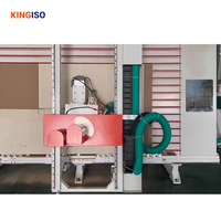 Scie à panneaux verticale automatique CNC KINGISO pour panneaux composites en aluminium et en bois, capacité de coupe 4100x1600mm, contrôlée par PLC