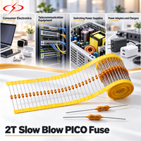 Fusible PICO XC FUSE 2T 2.7x7.3mm 250mA-10A 125-250V CA Ritardato IEC 60269 TUV/VDE/CB pour équipements de télécommunications
