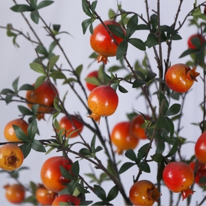 Cây Ăn Quả nhân tạo trang trí nhà máy màu đỏ cam hồng lựu cây lựu nhân tạo - Product Image 5