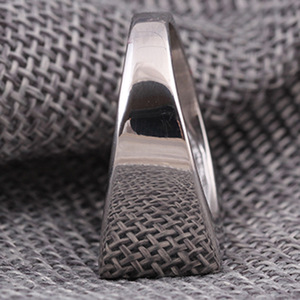 Anillo rectangular geométrico de moda de 18 mm de acero inoxidable y titanio para mujer, joyería de regalo - Product Image 4
