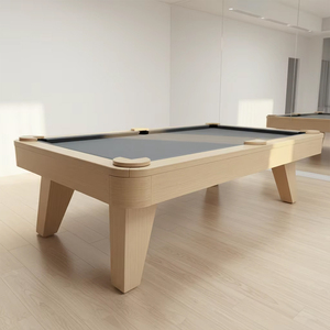 โต๊ะพูลไม้เนื้อแข็งนำเข้าแบบกำหนดเองได้ ราคาขายส่ง ยี่ห้อจิ่วเจียง ขนาด 9 ฟุต 8 ฟุต 7 ฟุต สำหรับเล่นกีฬาในร่ม สไตล์โมเดิร์น พร้อมม้านั่งนุ่ม - Product Image 2