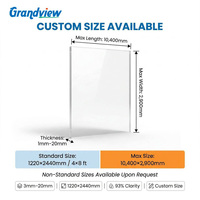 Letrero Personalizado Grandview, Tamaño Personalizado, PMMA con Borde Pulido, Pedido al por Mayor, Acrílico Cortado con Láser, Alta Transmisión de Luz 93%, 2mm-20mm