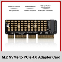 Adaptateur NVMe 1U M.2 PCIe 4.0 pleine vitesse X4, extension M Key, compatible serveurs 1U, boîtier rigide en aluminium noir, en stock, garantie 1 an