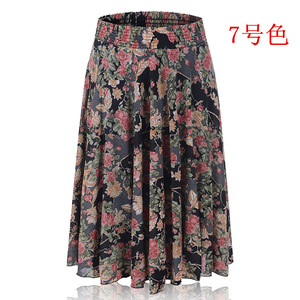 Jupe mère Taille élastique Jupe moyenne Grande taille carrée Danse Jupe plissée à grand ourlet - Product Image 4