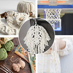 Chaîne colorée chaîne fil <span class=keywords><strong>macramé</strong></span> doux <span class=keywords><strong>coton</strong></span> <span class=keywords><strong>peigné</strong></span> corde 2mm 3mm simple brin torsion cordon à la main tentures murales décor à la maison - Product Image 2