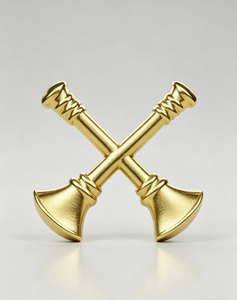 Insignia Metálica Personalizada 3D con Forma de Dos Cornetas Cruzadas para Comandante de Batalión, Chapada en Oro/Níquel, Aleación de Zinc, Pin de Solapa para Souvenir y Uniforme - Product Image 3