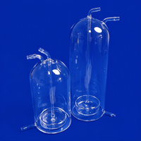 Réacteur en verre de quartz réfractaire transparent poli sur mesure pour usine, sans ozone, pour laboratoire, industrie et semi-conducteurs, avec options de cintrage, soudage et découpe