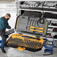 JM-8183 Ensemble de Tournevis 145 Pièces Outil Combiné OEM Personnalisable pour Réparation de Téléphones Portables et Consoles de Jeu Tournevis Manuel Électrique