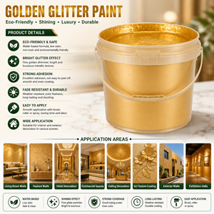 Pintura Ecológica con Brillo Dorado, Revestimiento Metálico de Lujo - Product Image 4