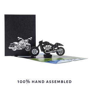 <span class=keywords><strong>Cartes</strong></span> 3D Pop-up Moto Harley : Design Artisanal Inspiré pour les Fans de Moto, Carte de Vœux Unique et Souvenir Mémorable - Product Image 1