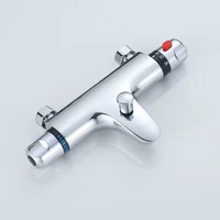 Robinet mitigeur de douche en cuivre, livraison gratuite, Thermostat extérieur mural rond chromé mitigeur de douche, robinet de salle de bains en laiton