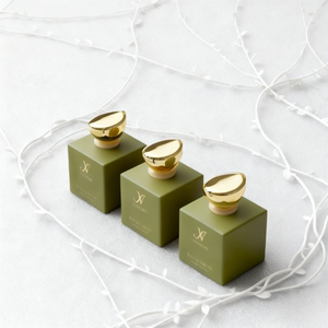 Flacon de <span class=keywords><strong>parfum</strong></span> carré de luxe pour femmes en gros, 30 ml, 50 ml, 100 ml, flacon de <span class=keywords><strong>parfum</strong></span> en verre vide peint en or avec emballage en boîte - Product Image 4