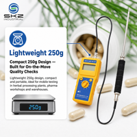 SKZ111K-3 Sonde PTFE 316L 0,1% Légère 250g Testeur d'humidité pour herbes et poudres médicinales, Hygromètre pour herbes