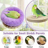 Weiches warmes Vogelnest Schlaf bett für Käfig Plüsch Papagei Hängematte für Sittich Lovebird Cockatoos Wellens ittiche (lila)