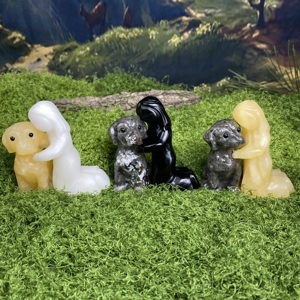 Figura Decorativa de Cristal Natural Tallada a Mano, Niña y <span class=keywords><strong>Perro</strong></span>, Niña y Caballo, 2 Estilos, Artesanía Reiki, Decoración para el Hogar, Regalo - Product Image 1