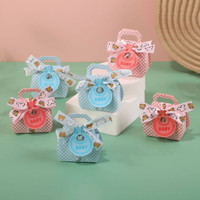 Vente en gros personnalisée, très demandée, pochettes cadeaux pour enfants en papier kraft recyclable, avec poignée, pour baby shower, souvenirs de fête, gaufrés